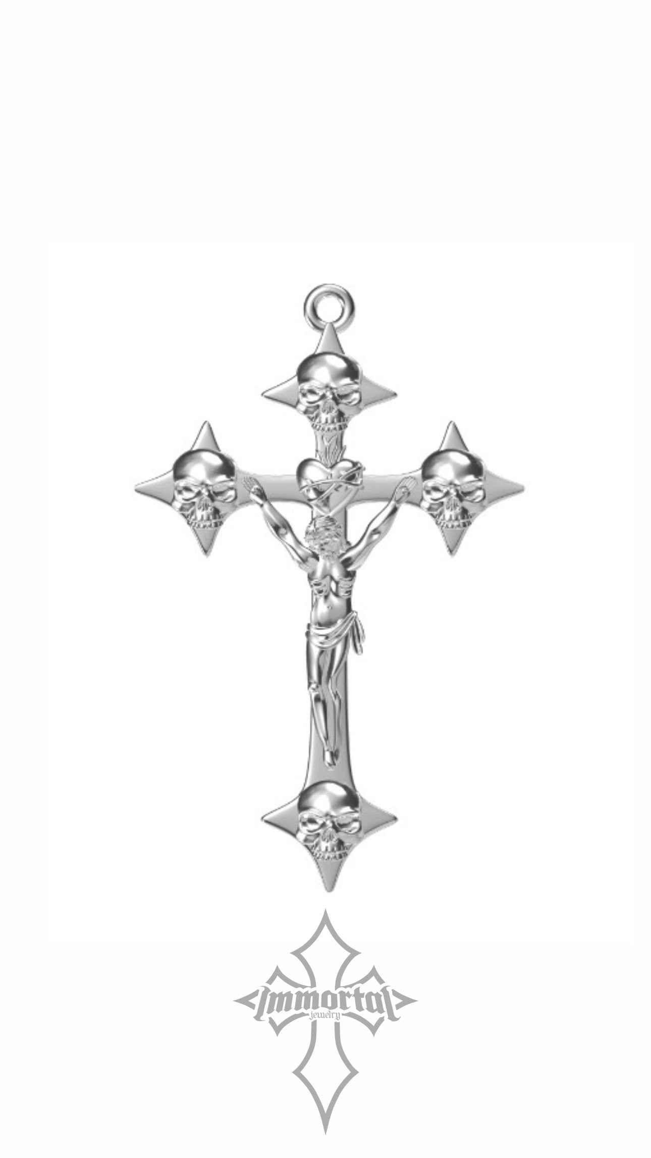 Crucifix pendant with chain necklace by immortal jewelry