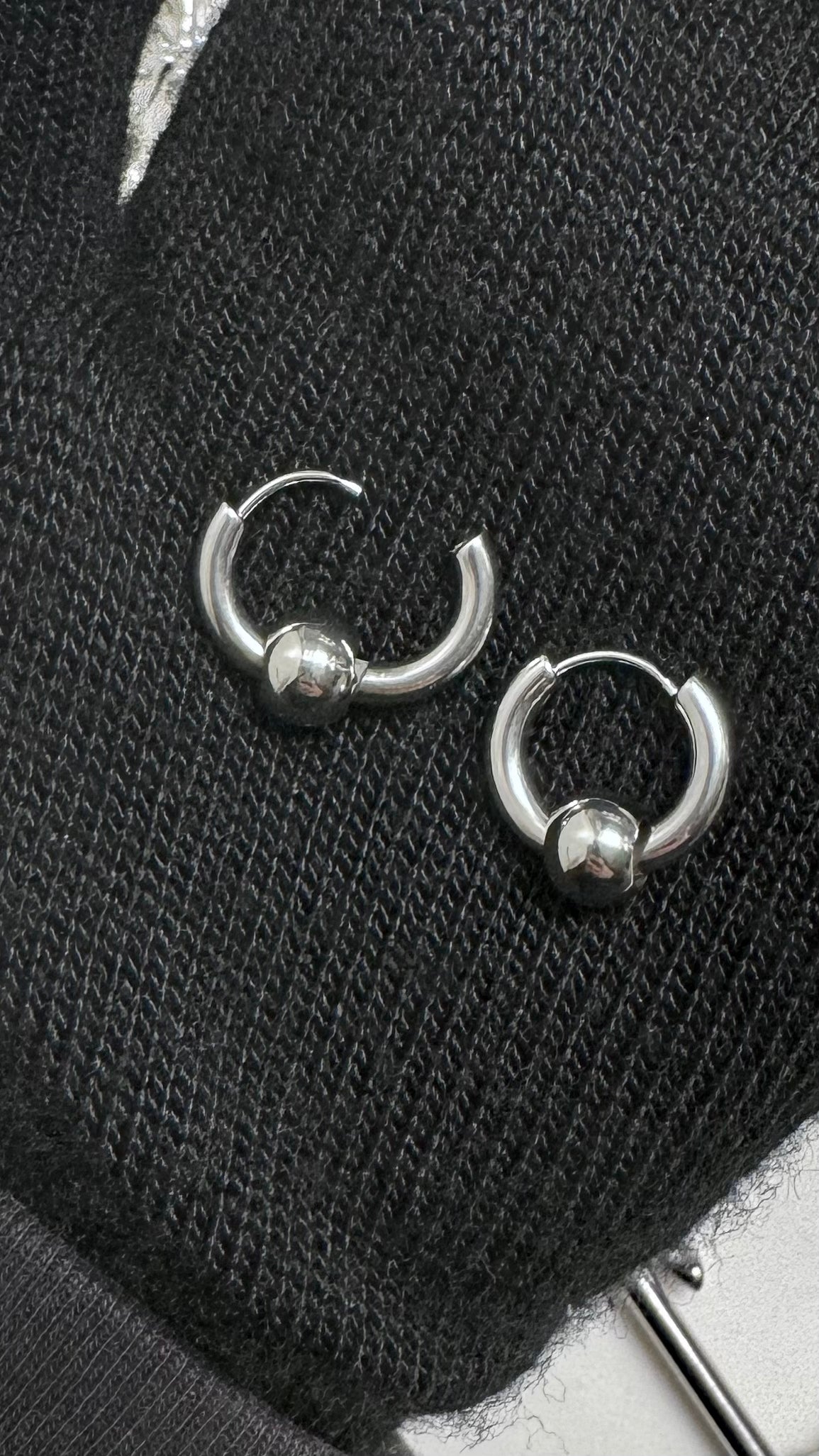 Captive Bead Hoop Earrings