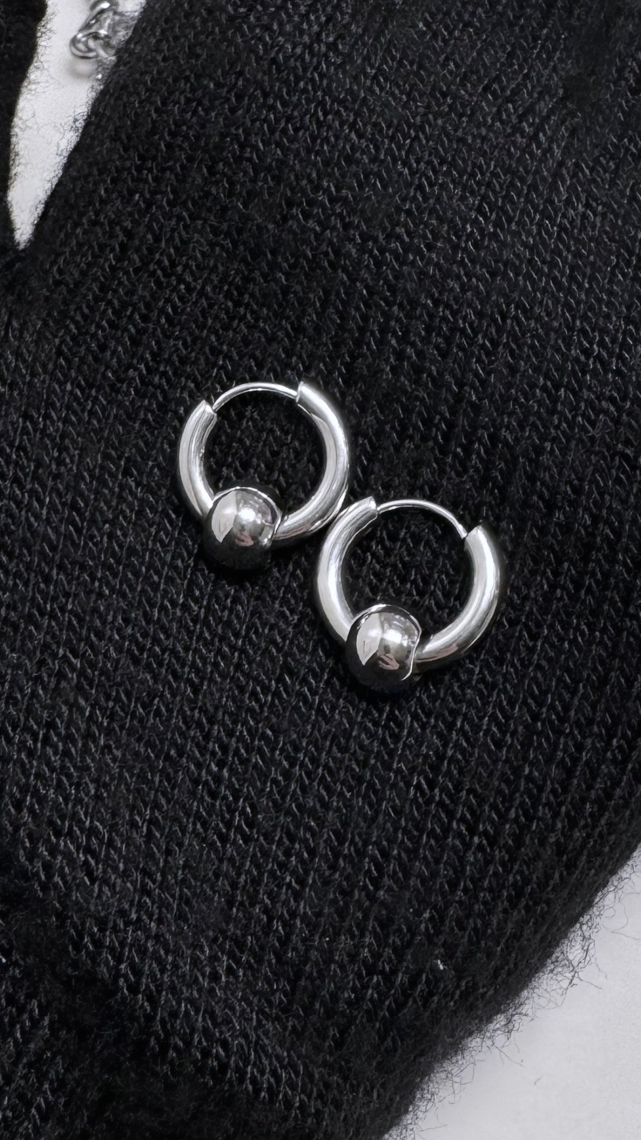 Captive Bead Hoop Earrings