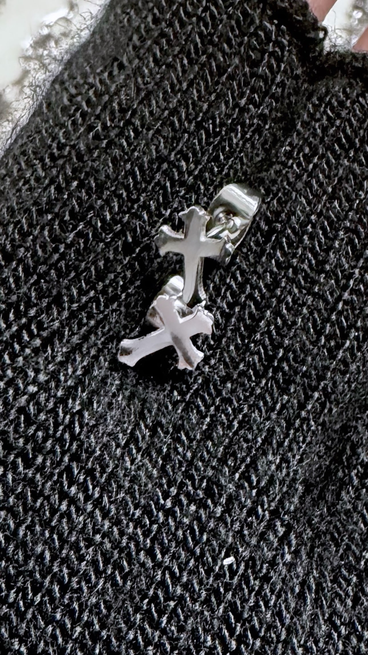 Goth Cross Stud Earrings